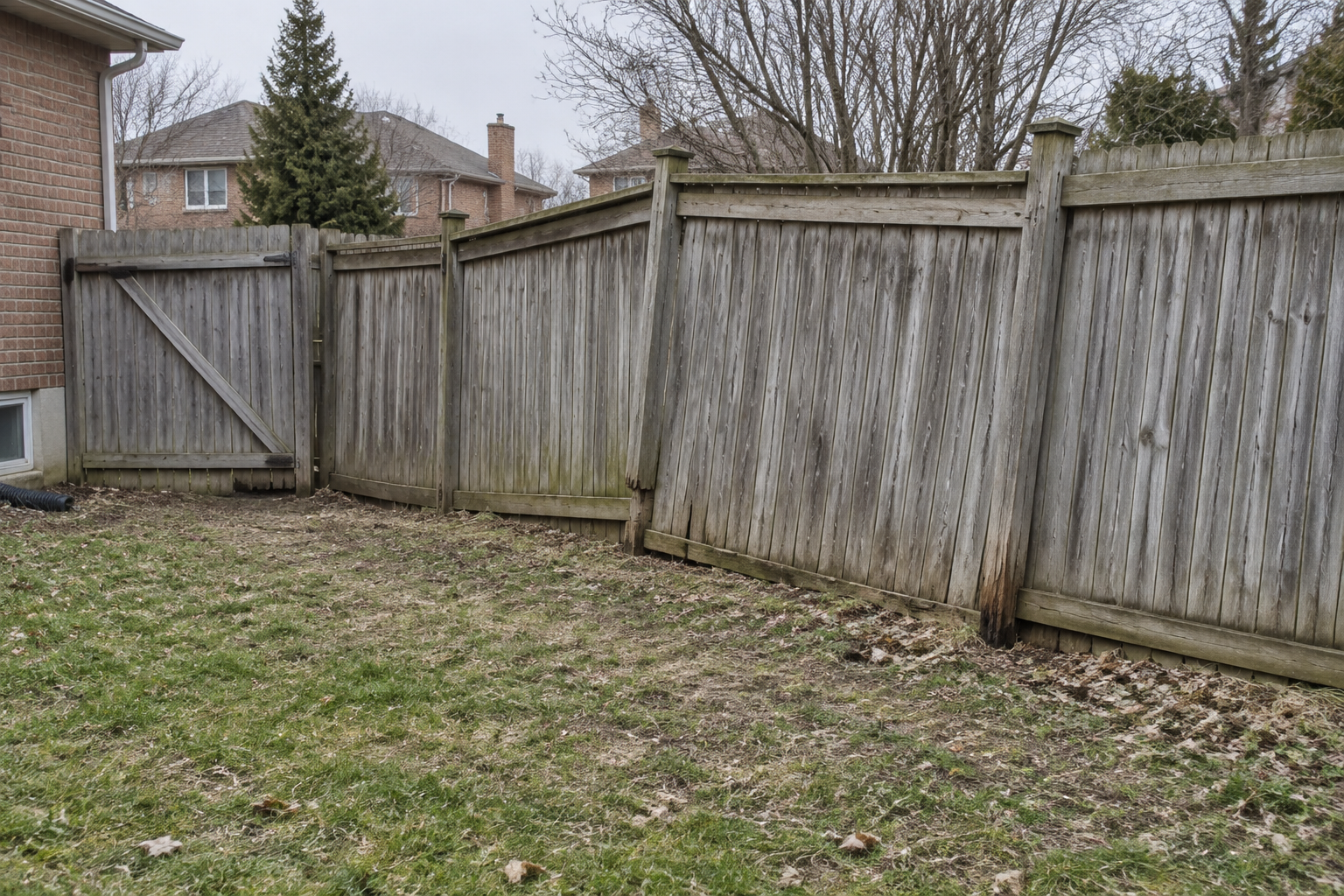 Generated close design study of fence repair & replacement fence materials and construction details