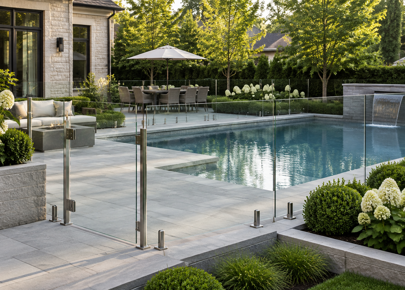 Generated close design study of pool fences fence materials and construction details
