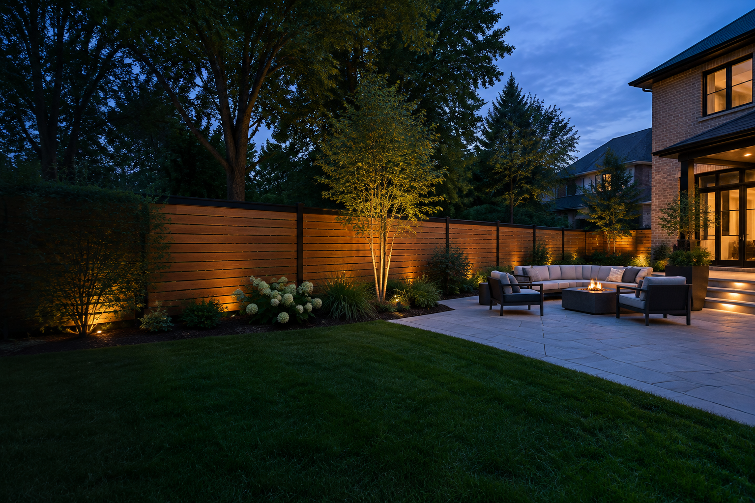 Generated horizontal & modern fence design concept