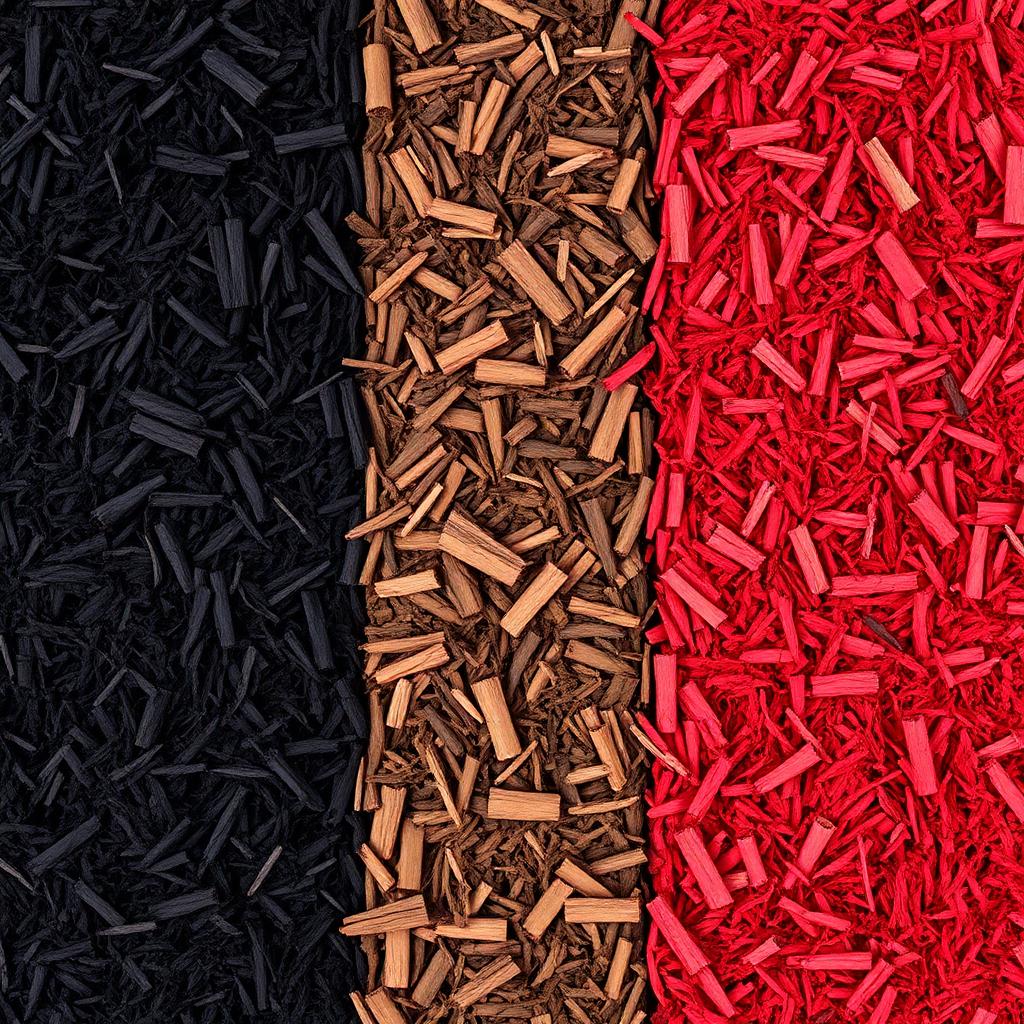 Dyed Mulch close-up texture