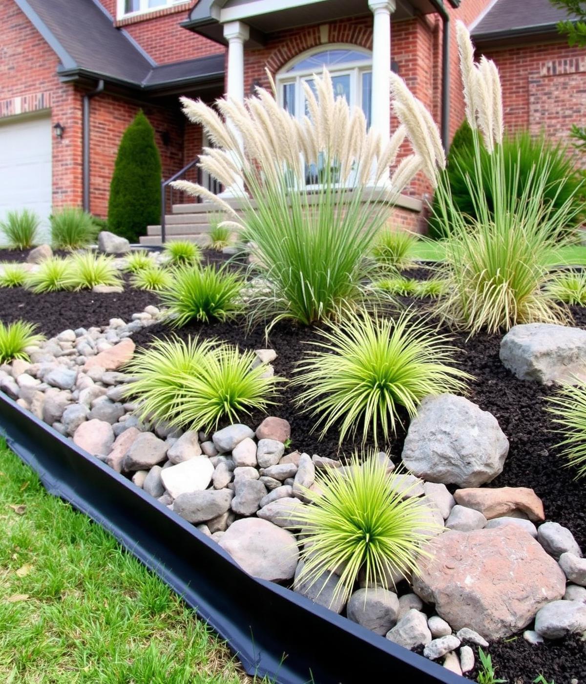 Antoine Landscape Contractors rock landscaping installation on a Hamilton property
