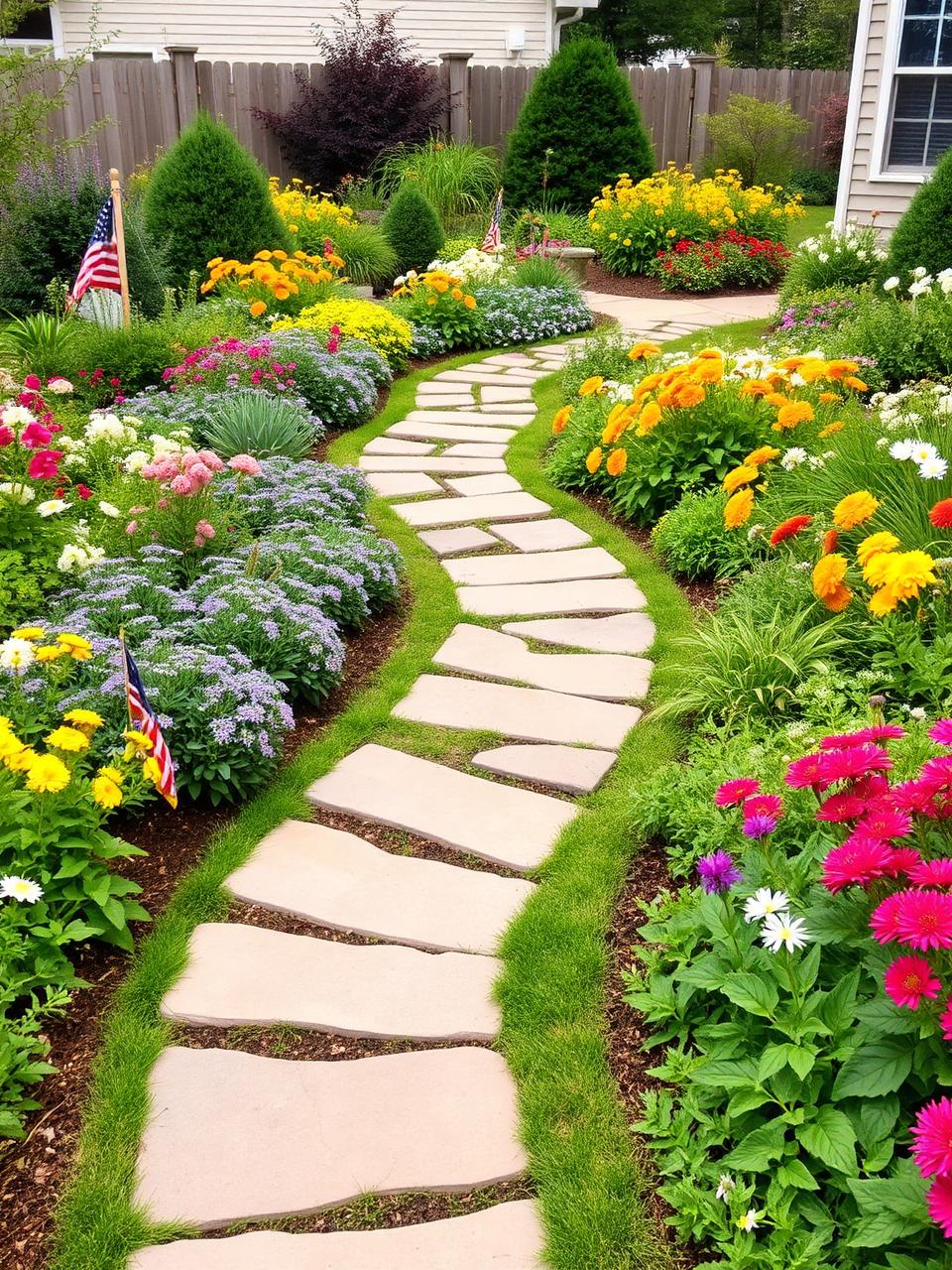 Flagstone Garden Path in Dundas